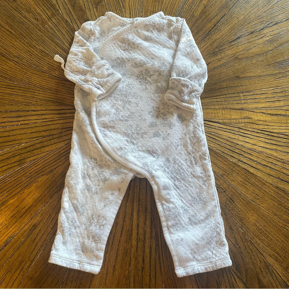 Janie and Jack Soft White and Grey UK Toile Kimono